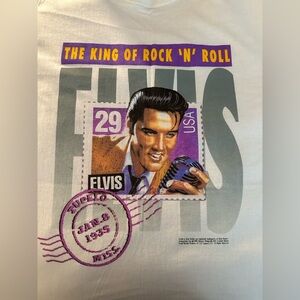 90s Elvis Presley Postage Stamp T Shirt